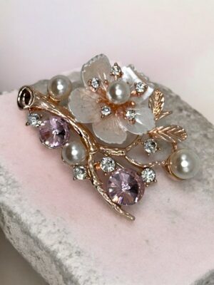 Vintage Ρομαντική Καρφίτσα με Λουλούδι<br/><small class="dmm_sku">Κωδικός προϊόντος: 8875-λουλουδι</small>