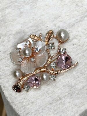 Vintage Ρομαντική Καρφίτσα με Λουλούδι<br/><small class="dmm_sku">Κωδικός προϊόντος: 8875-λουλουδι</small>