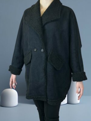 Cozy Παλτό Ζακέτα Μπουκλέ<br/><small class="dmm_sku">Κωδικός προϊόντος: 8878-μαυρο</small>