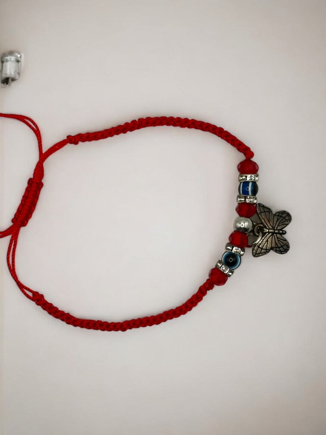 Βραχιόλι Πεταλούδα με κορδόνι κόκκινο