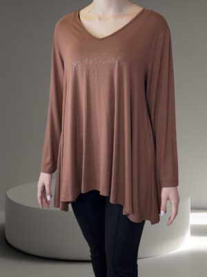 Casual V-neck μπλούζα άνετης εφαρμογής