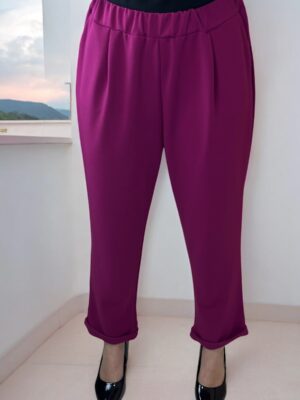 Ελαστικό κρεπ παντελόνι άνετης γραμμής