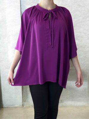 Πουκάμισο χαλαρής εφαρμογής με διακοσμητικά κορδόνια