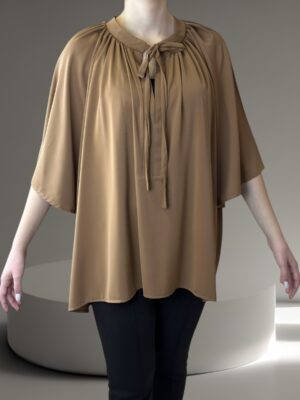 Πουκάμισο χαλαρής εφαρμογής με διακοσμητικά κορδόνια