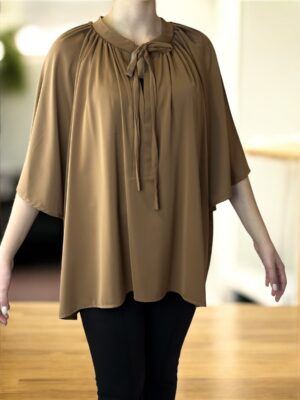 Πουκάμισο χαλαρής εφαρμογής με διακοσμητικά κορδόνια