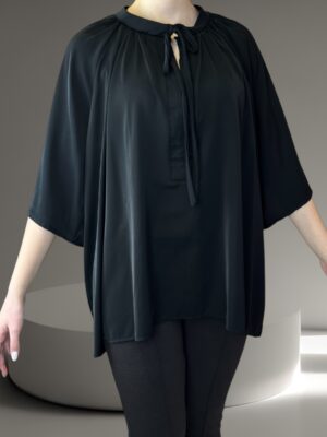 Πουκάμισο χαλαρής εφαρμογής με διακοσμητικά κορδόνια