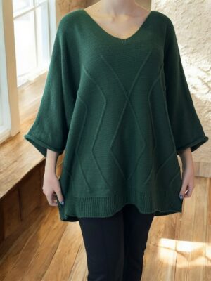 Cosy  Πλεκτό πουλόβερ<br/><small class="dmm_sku">Κωδικός προϊόντος: 8230-σμαραγδι</small>