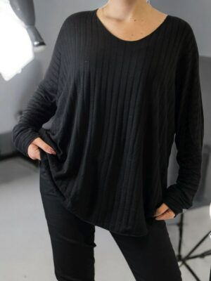 Basic ριμπ μπλούζα σε μαύρο<br/><small class="dmm_sku">Κωδικός προϊόντος: 8234-μαυρο</small>