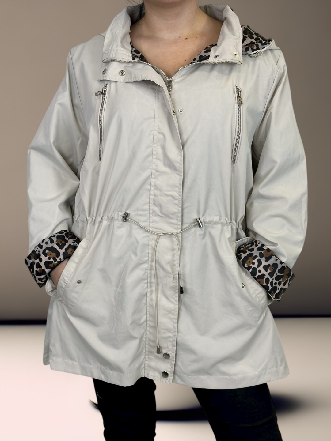 Καμπαρντίνα με φόδρα λεοπάρ για στυλ