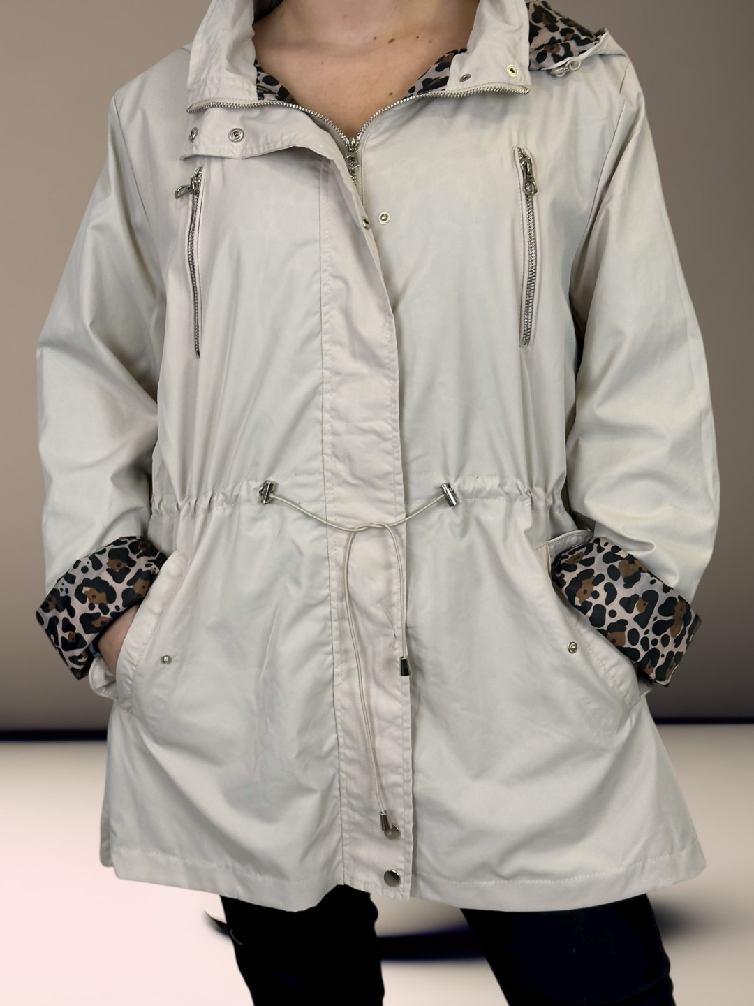 Καμπαρντίνα με φόδρα λεοπάρ για στυλ