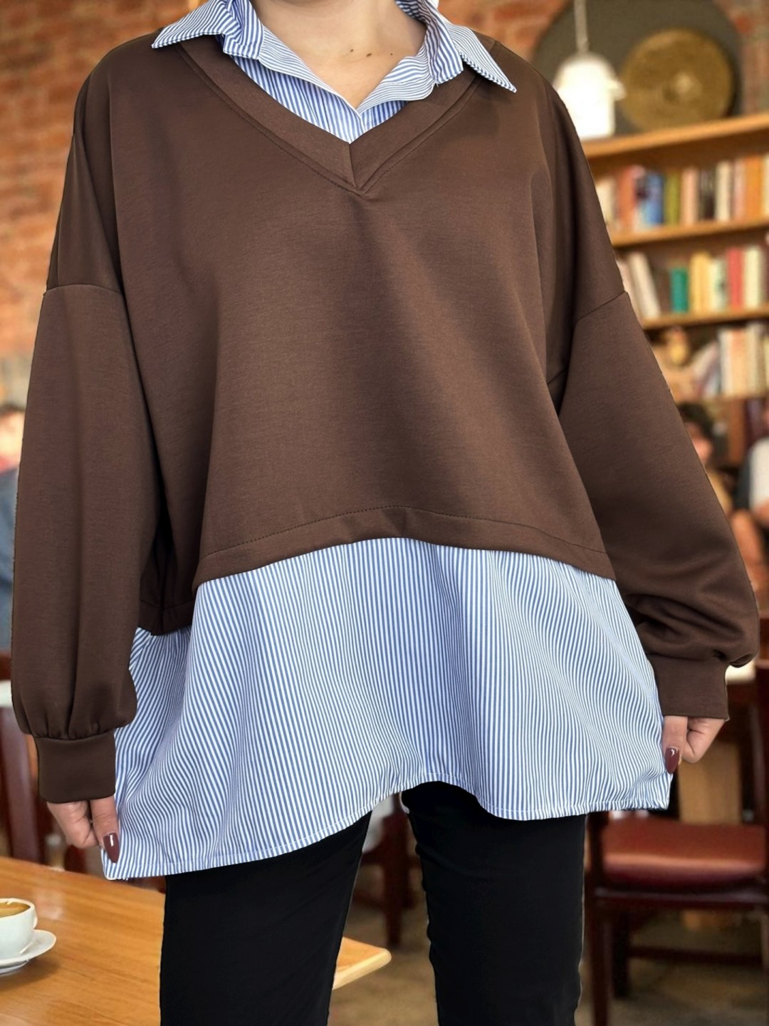 Viral μπλούζα 2 σε 1 με πουκάμισο