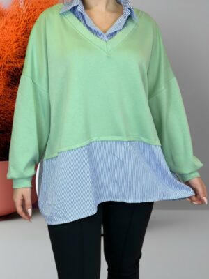 Viral μπλούζα 2 σε 1 με πουκάμισο