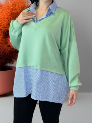 Viral μπλούζα 2 σε 1 με πουκάμισο