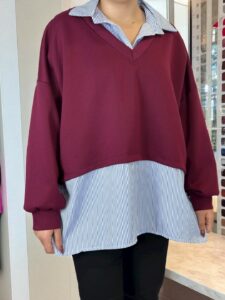 Viral μπλούζα 2 σε 1 με πουκάμισο