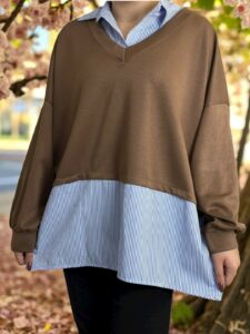 Viral μπλούζα 2 σε 1 με πουκάμισο