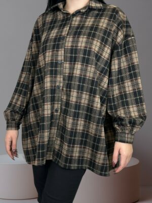 Πουκάμισο pied de poule με γιακά και κουμπιά<br/><small class="dmm_sku">Κωδικός προϊόντος: 8314-μαυρο</small>