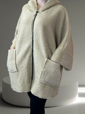 PLUS SIZE Ζακέτα Προβατάκι με Στιλ και Ζεστασιά<br/><small class="dmm_sku">Κωδικός προϊόντος: 8316-ζαχαρι</small>