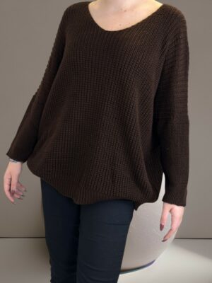 Μπλούζα Πλεκτή με V Ιδανική για Layering