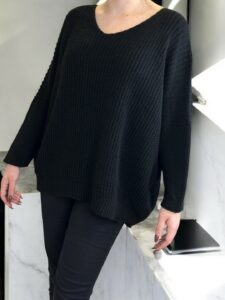 Μπλούζα Πλεκτή με V Ιδανική για Layering