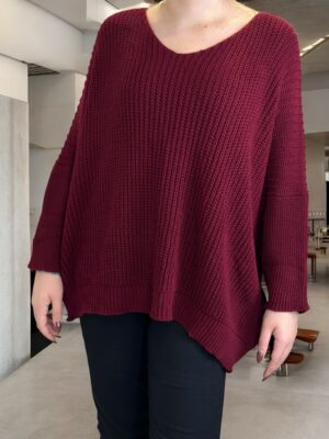 Μπλούζα Πλεκτή με V Ιδανική για Layering