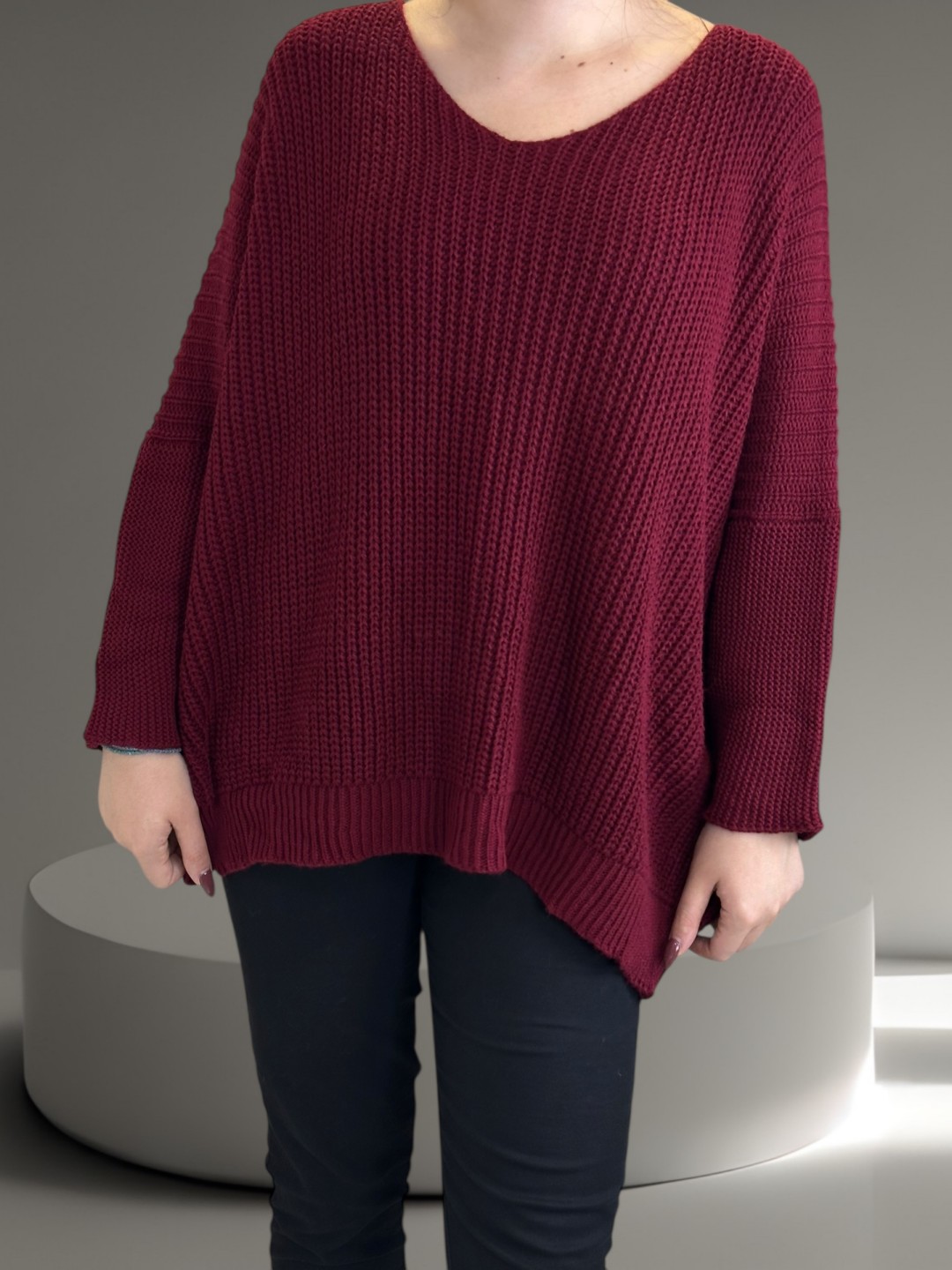 Μπλούζα Πλεκτή με V Ιδανική για Layering