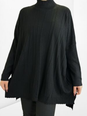 Μπλούζα με απαλή υφή και χαλαρό ζιβάγκο”