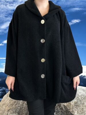 Πανωφόρι σε ύφος κοτλέ – casual & chic<br/><small class="dmm_sku">Κωδικός προϊόντος: 8357-μαυρο</small>