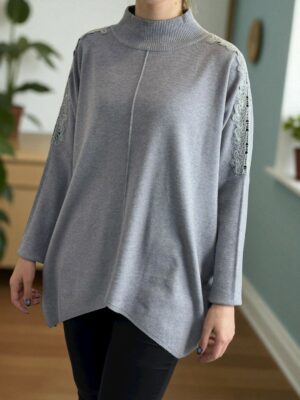 Elegant Μπλούζα με Διάφανα Μανίκια που Ξεχωρίζουν