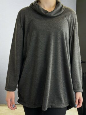 Σικάτη Μπλούζα με Χαλαρή Ζιβάγκο Λαιμόκοψη