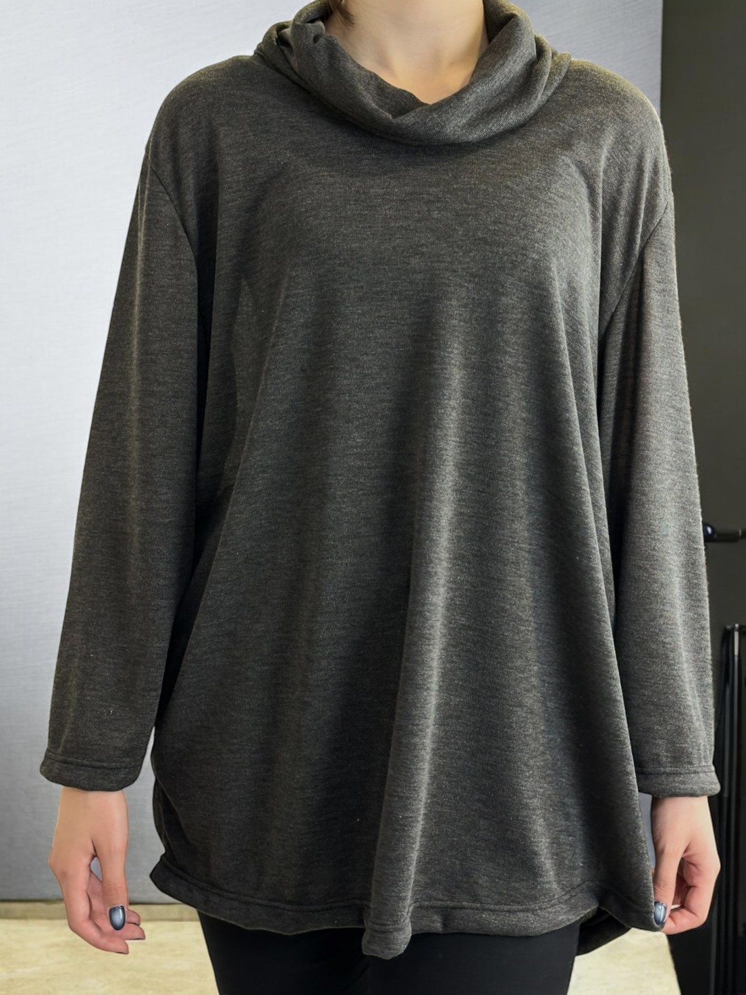 Σικάτη Μπλούζα με Χαλαρή Ζιβάγκο Λαιμόκοψη