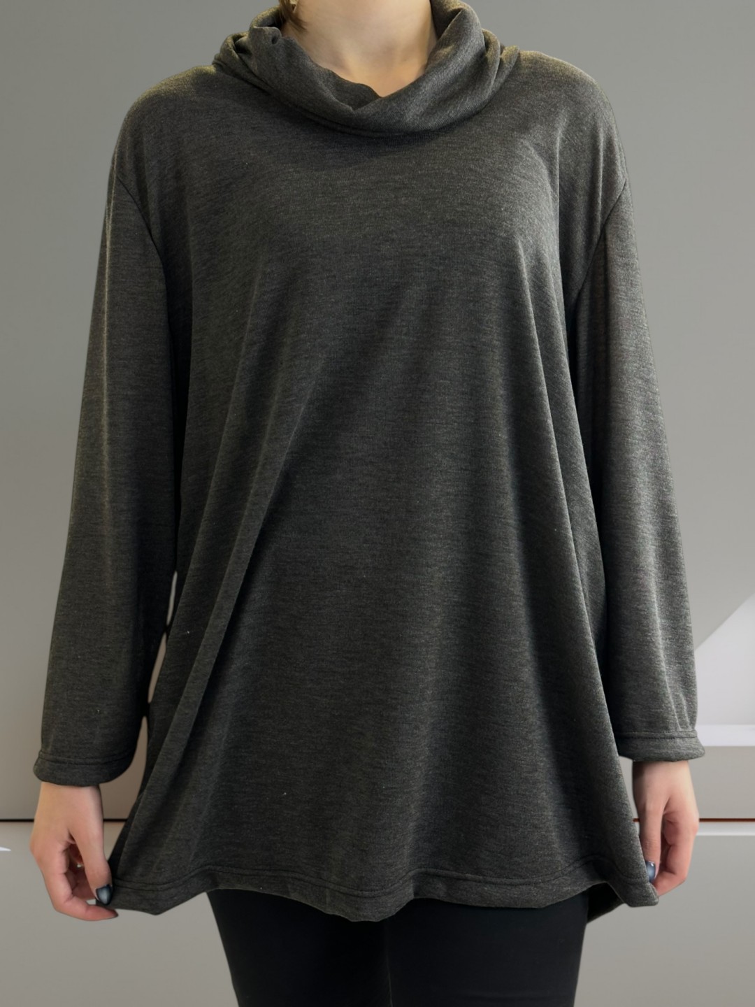 Σικάτη Μπλούζα με Χαλαρή Ζιβάγκο Λαιμόκοψη