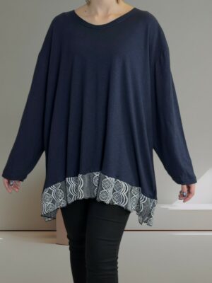 Μπλούζα με Δαντελένιο Τελείωμα