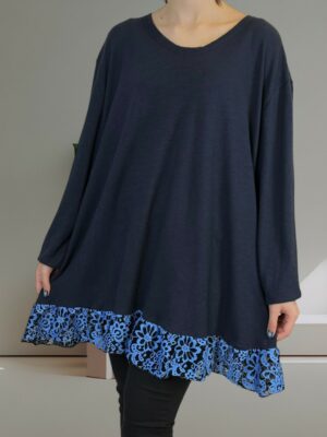 Μπλούζα με Δαντελένιο Τελείωμα