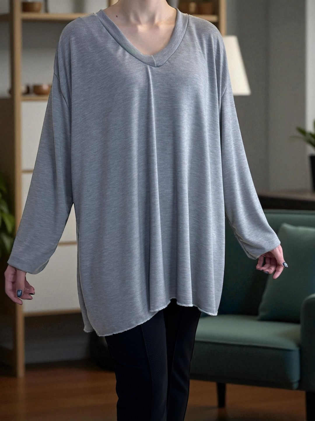 Μπλούζα Ελαστική με V για Καθημερινή Κομψότητα