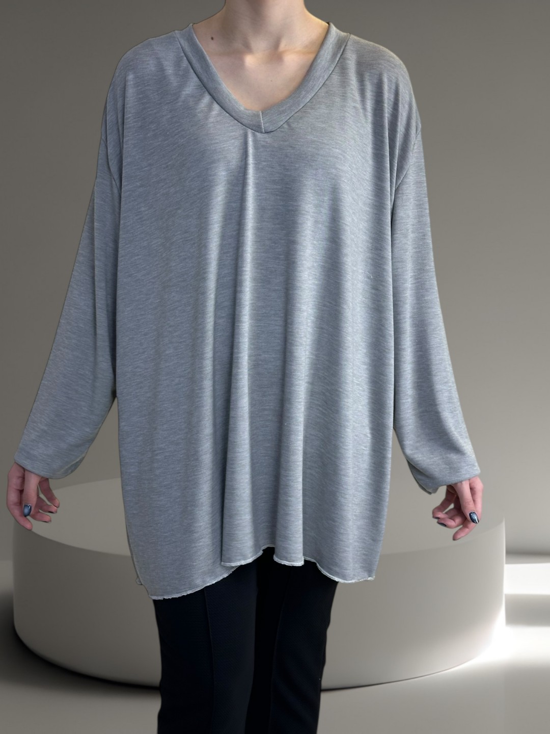 Μπλούζα Ελαστική με V για Καθημερινή Κομψότητα