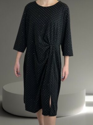 Γιορτινό Φόρεμα Στρας με Διακριτική Κομψότητα Σκισίματος<br/><small class="dmm_sku">Κωδικός προϊόντος: 8573-μαυρο</small>