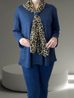 Μπλούζα με Λεοπάρ Δετή Λεπτομέρεια