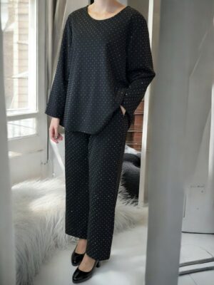 Luxury Σετ Στρας σε Κομψό Κρεπ Υλικό<br/><small class="dmm_sku">Κωδικός προϊόντος: 8759-μαυρο</small>