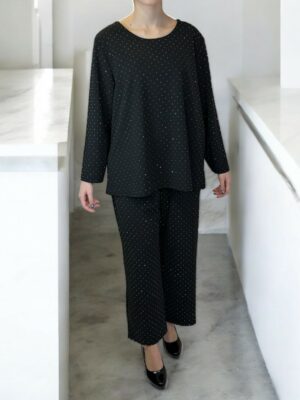 Luxury Σετ Στρας σε Κομψό Κρεπ Υλικό<br/><small class="dmm_sku">Κωδικός προϊόντος: 8759-μαυρο</small>