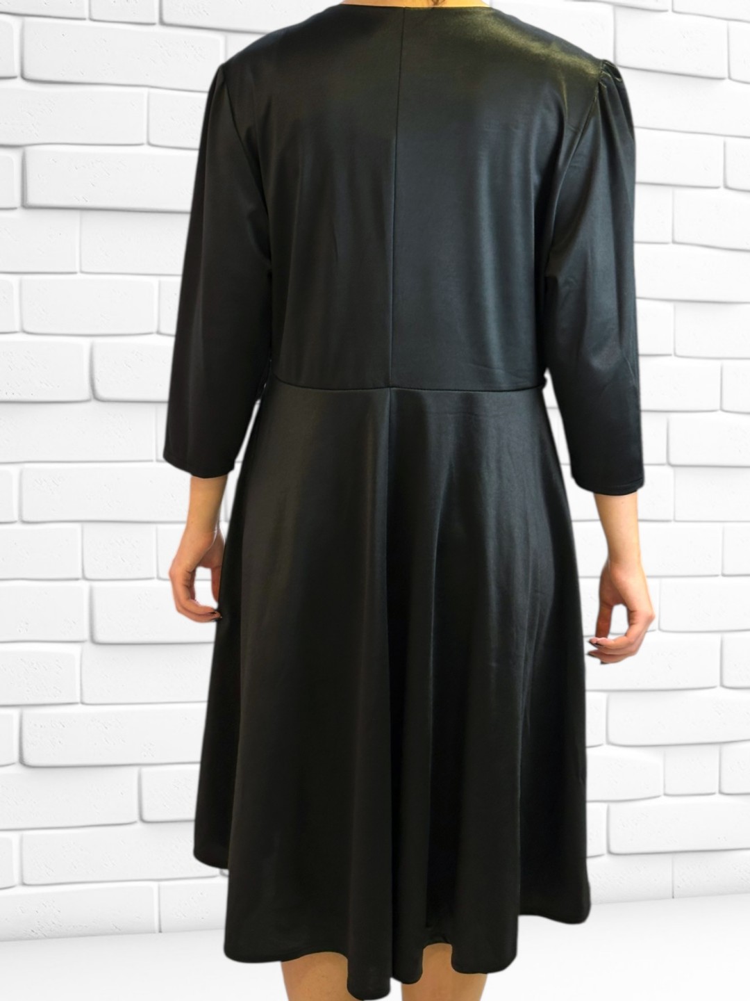 Elegant Κρουαζέ Αμπιγιέ Φόρεμα με Πλαϊνή Λάμψη Στρας