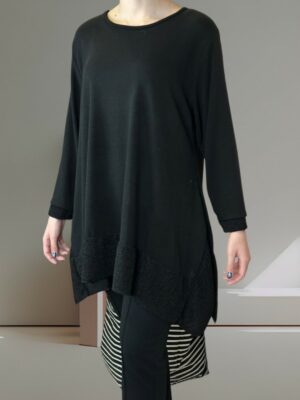 Μπλούζα με Λαμπερή Λουρεξ Λωρίδα