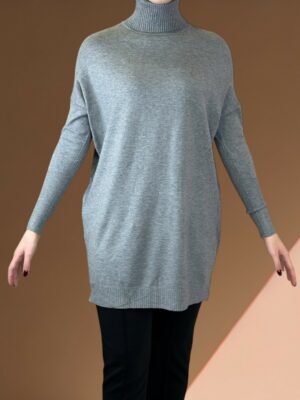 Longline Ζιβάγκο Μπλούζα<br/><small class="dmm_sku">Κωδικός προϊόντος: 8789-γκρι</small>