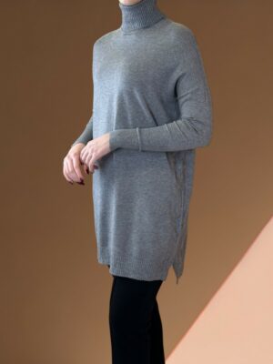 Longline Ζιβάγκο Μπλούζα<br/><small class="dmm_sku">Κωδικός προϊόντος: 8789-γκρι</small>