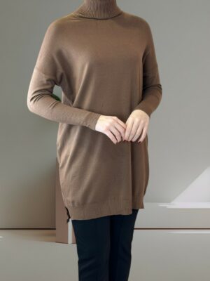 Longline Ζιβάγκο Μπλούζα<br/><small class="dmm_sku">Κωδικός προϊόντος: 8789-καφε</small>