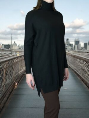 Longline Ζιβάγκο Μπλούζα<br/><small class="dmm_sku">Κωδικός προϊόντος: 8789-μαυρο</small>