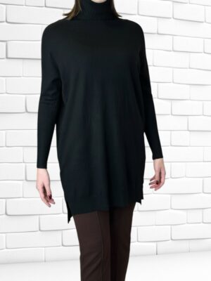Longline Ζιβάγκο Μπλούζα<br/><small class="dmm_sku">Κωδικός προϊόντος: 8789-μαυρο</small>