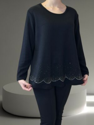 Μπλούζα με Στρας στο Τελείωμα