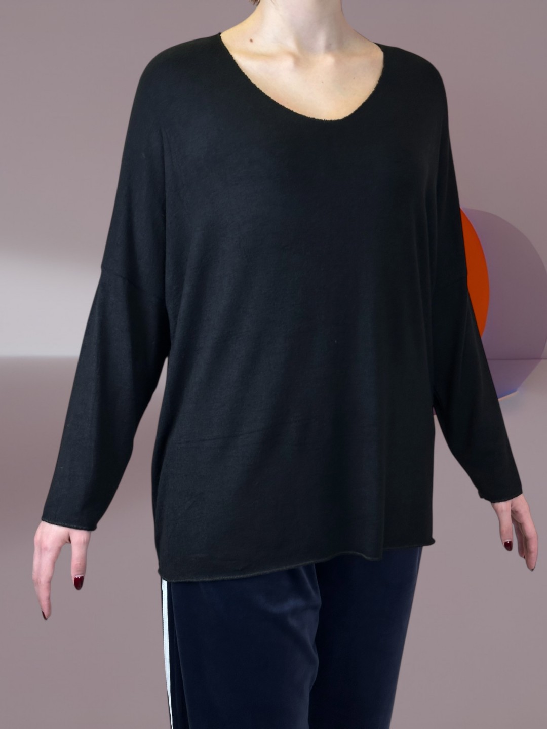 Πουλόβερ Basic με V Λαιμόκοψη