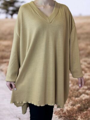 Υπέροχη V-neck μπλούζα για κάθε εμφάνιση<br/><small class="dmm_sku">Κωδικός προϊόντος: 8861-κιτρινο</small>