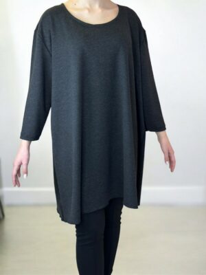 Μπλουζοφόρεμα με τρουακάρ μανίκι & τέλεια εφαρμογή<br/><small class="dmm_sku">Κωδικός προϊόντος: 8862-γκρι</small>